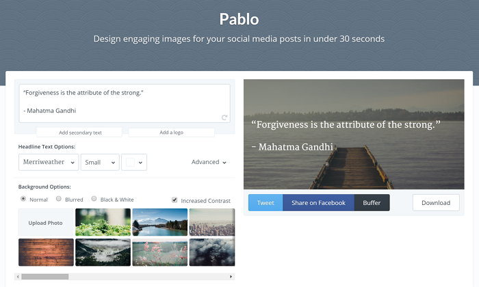 Pablo, complemento para Buffer que permite agregar texto y logos a las ...