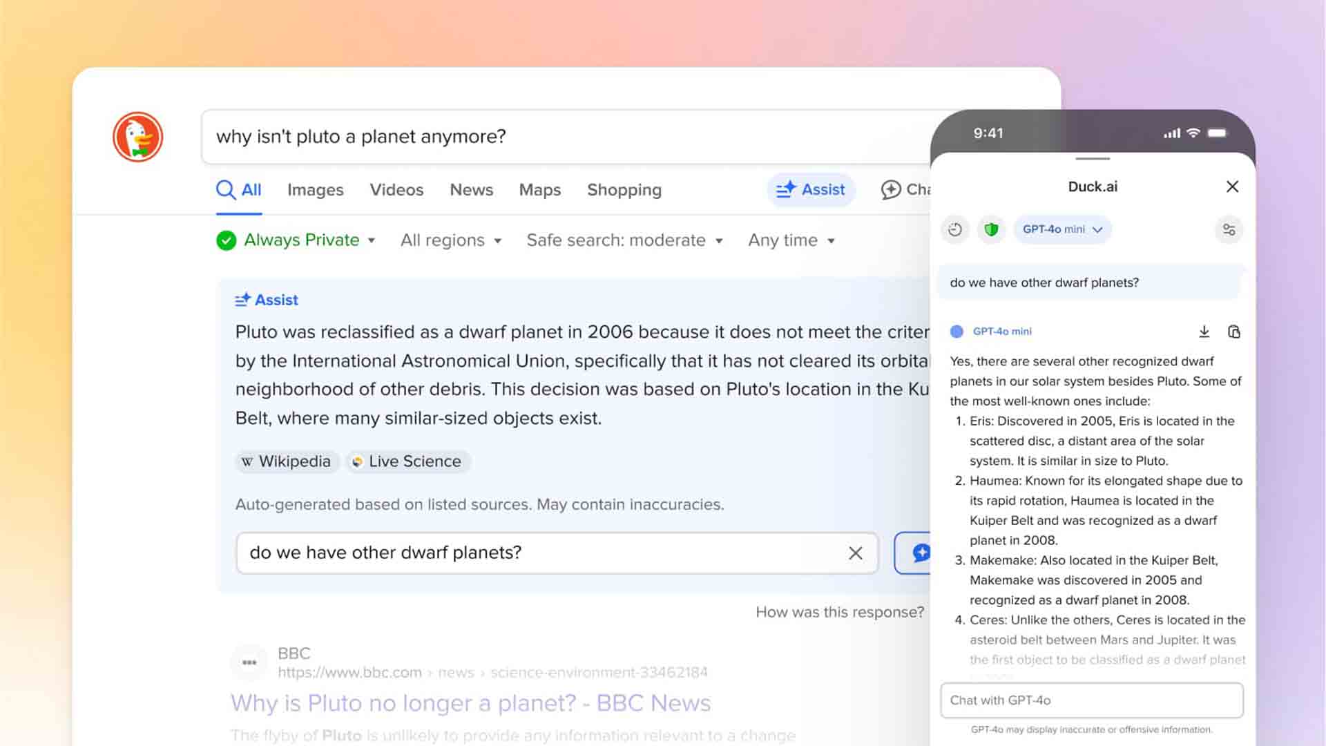 DuckDuckGo lanza nuevas funciones gratuitas de inteligencia artificial