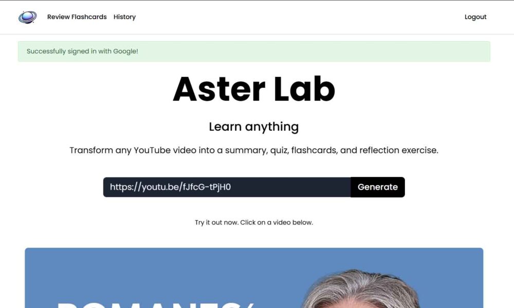 Asterlab.io: La herramienta de IA que transforma videos en material de estudio interactivo