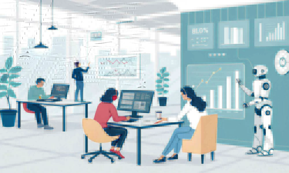 IA en el trabajo: Barómetro global 2025 revela impacto positivo