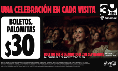 30 años Cinemex ¡Una celebración en cada visita!