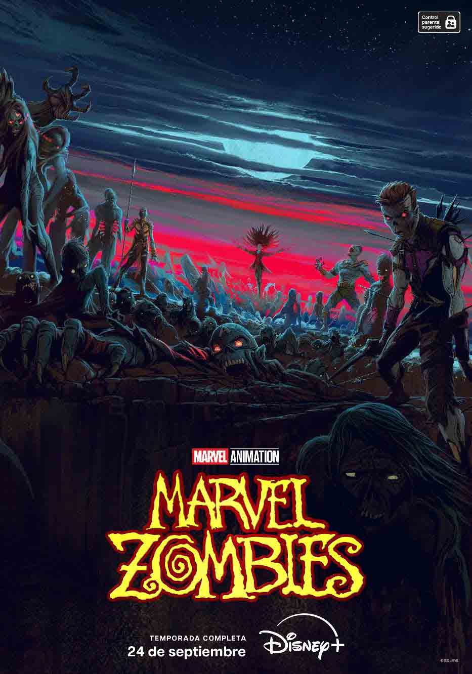 Marvel Zombies llega a Disney+ con un tráiler y póster escalofriantes