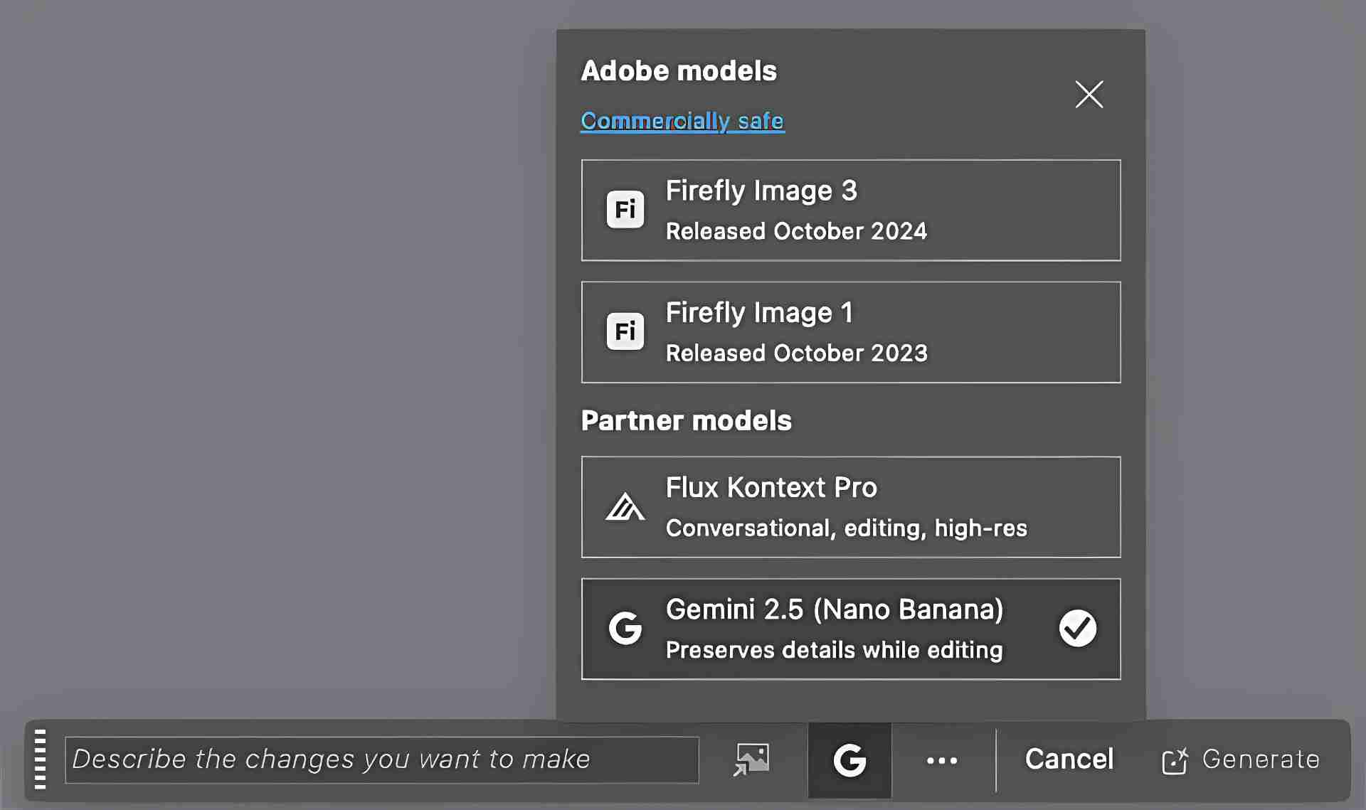 Cómo usar Google Nano Banana en Photoshop en lugar de Adobe Firefly