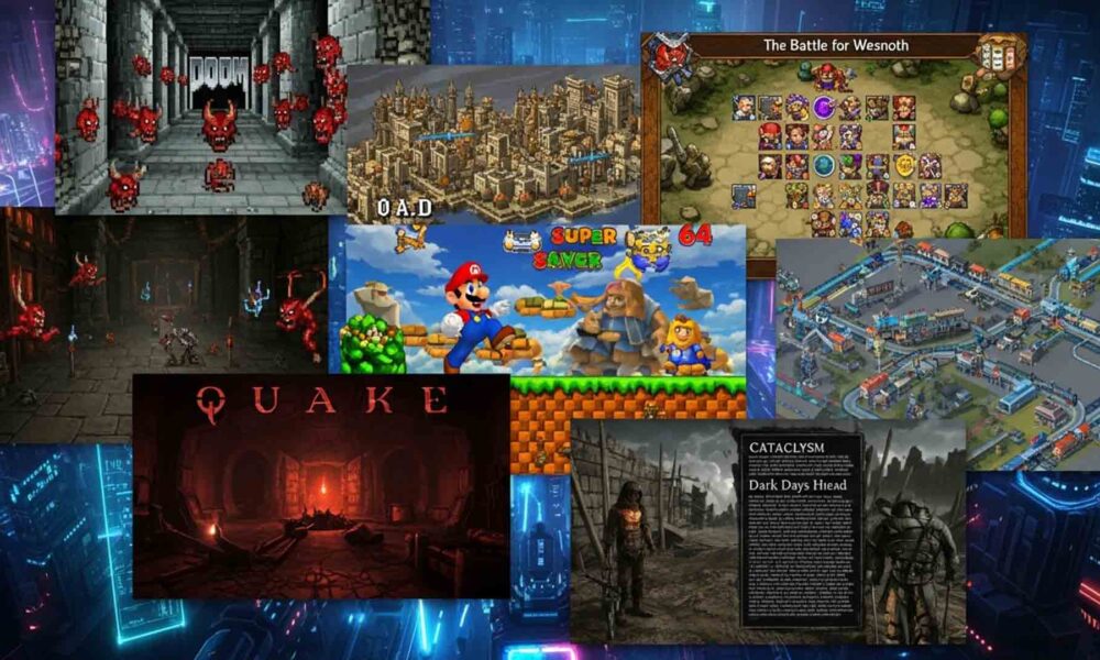 Juegos Open Source 2025: ¡Descarga, compila y juega gratis!