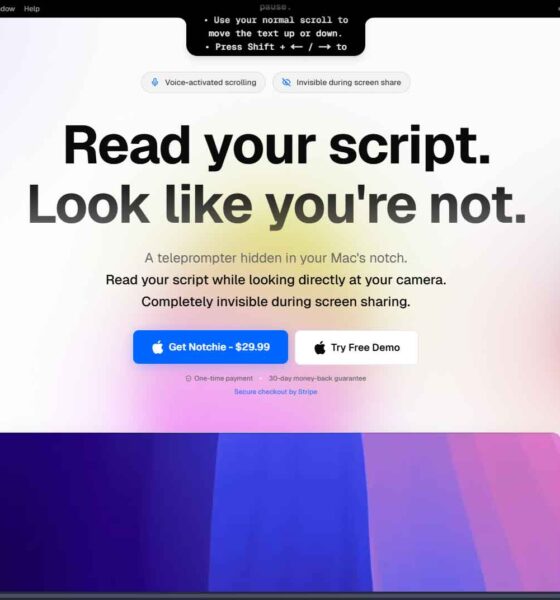 Notchie: el teleprompter invisible para Mac que mejora tus videollamadas