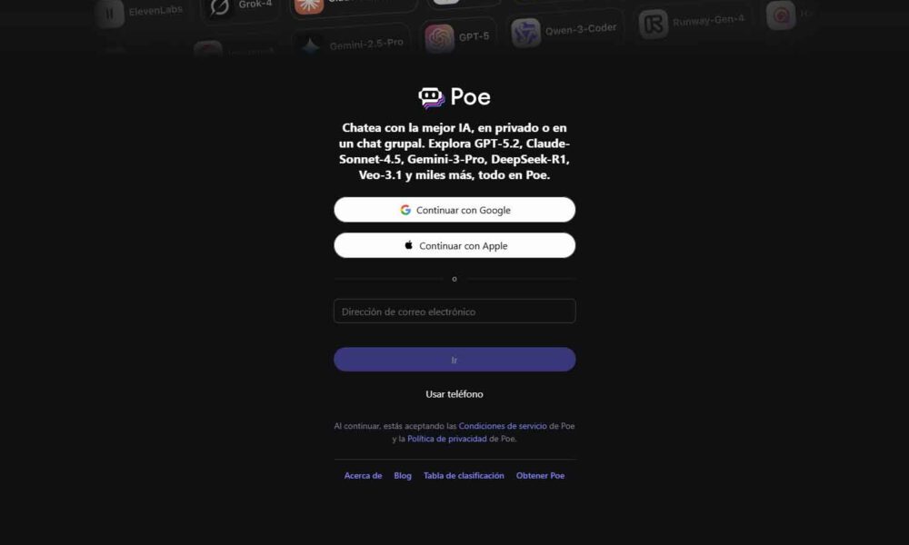 Poe: accede a GPT-5.2 y múltiples modelos de IA desde una app