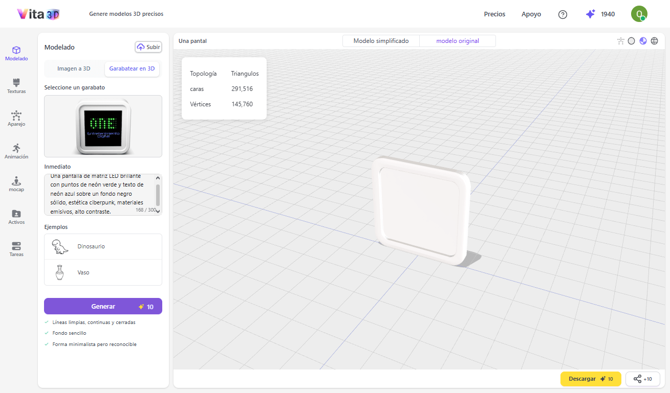 Vita3D: Generador de modelos 3D con inteligencia artificial